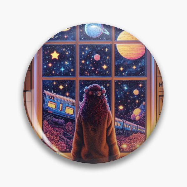 Item preview, Girl watching the train to mars designed and sold by Designagle.