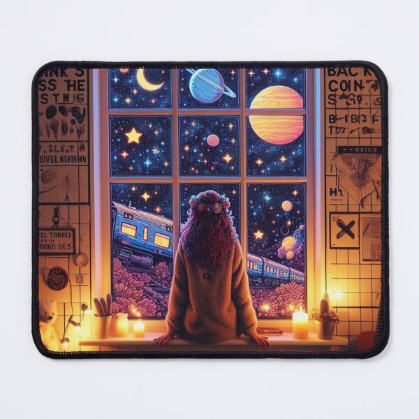 Item preview, Girl watching the train to mars designed and sold by Designagle.