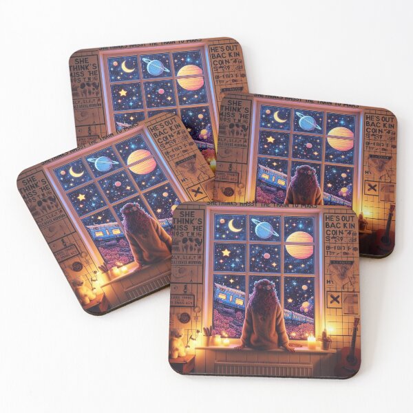 Item preview, Girl watching the train to mars designed and sold by Designagle.