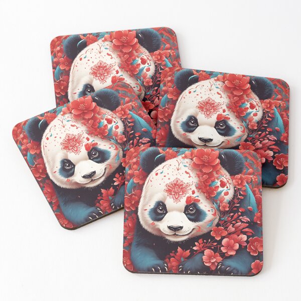 Item preview, Red Kawaii Panda - Cute Little Panda designed and sold by Myzone2023.