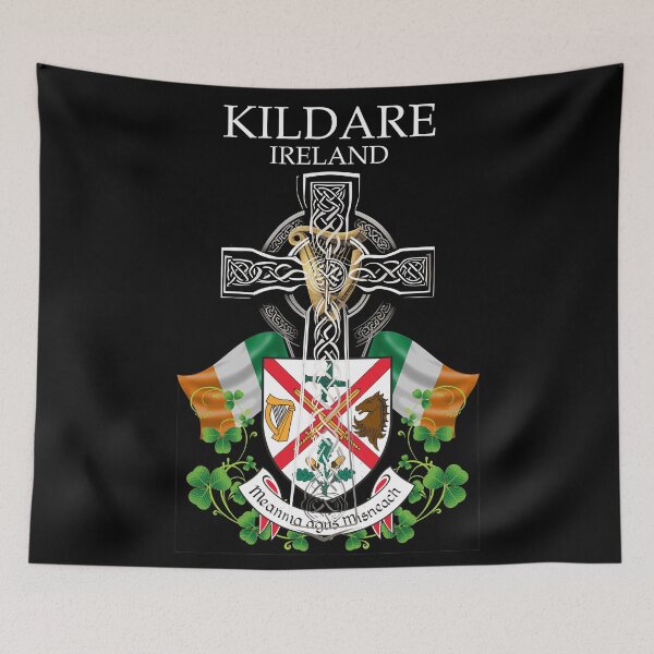 Item preview, ✅ Kildare Ireland Irish Celtic Cross & Crest designed and sold by REAL IRISH GIFTS.