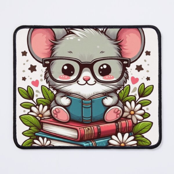 Item preview, Back to school cute mouse reading books designed and sold by Culmika.
