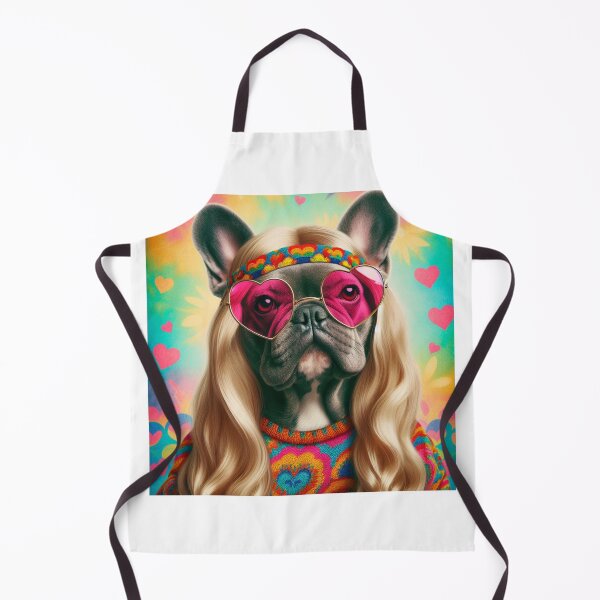 Item preview, Peace, love, & french bulldog hippie designed and sold by Avida's Fever Dreams.