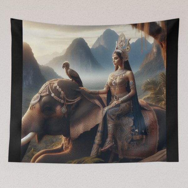 Item preview, Ancient times lady on elephant  designed and sold by Designagle.