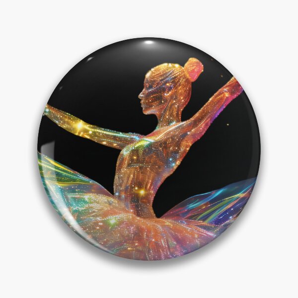 Item preview, Graceful Hues: Ballet in Holographic Splendor designed and sold by AI-Only Creations.