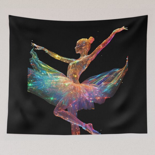 Item preview, Graceful Hues: Ballet in Holographic Splendor designed and sold by AI-Only Creations.
