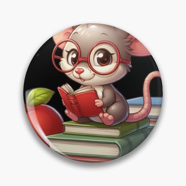 Item preview, Back to school cute mouse reading books designed and sold by Culmika.