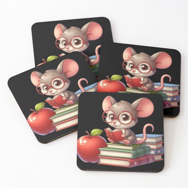 Item preview, Back to school cute mouse reading books designed and sold by Culmika.