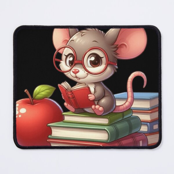 Item preview, Back to school cute mouse reading books designed and sold by Culmika.