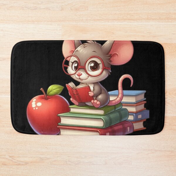 Item preview, Back to school cute mouse reading books designed and sold by Culmika.