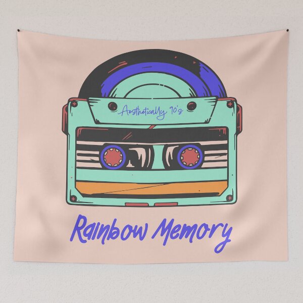 Item preview, Nostalgic Rainbow Memory Cassette designed and sold by designdroplet.