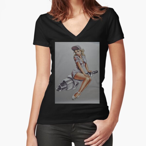 Homage sticker for Jan Groot Fitted V-Neck T-Shirt