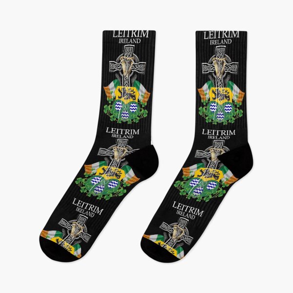 Item preview, ✅ Leitrim Ireland Irish Celtic Cross & Crest designed and sold by REAL IRISH GIFTS.