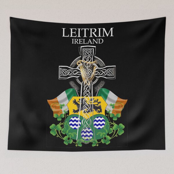 Item preview, ✅ Leitrim Ireland Irish Celtic Cross & Crest designed and sold by REAL IRISH GIFTS.