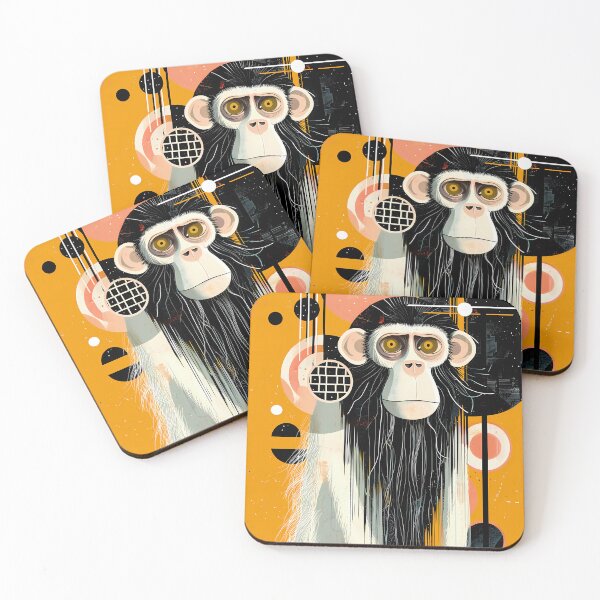 Item preview, Retro Monkey Charm designed and sold by NatureStyle555.