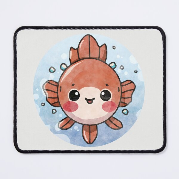 Item preview, Red watercolor fish in water cute kawai designed and sold by ChataMaroon.
