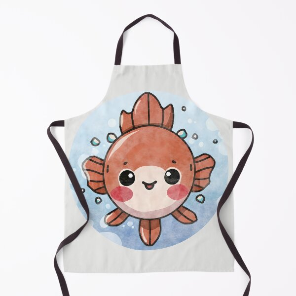 Item preview, Red watercolor fish in water cute kawai designed and sold by ChataMaroon.