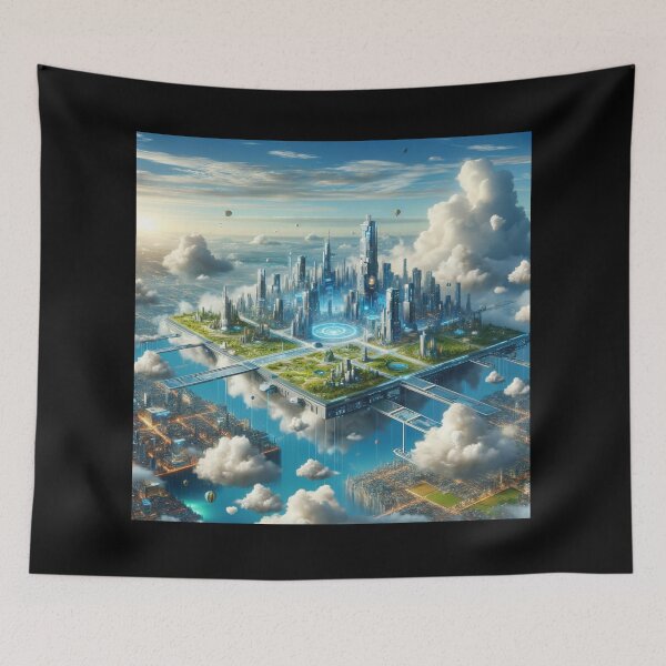Item preview, Cloud City Utopia designed and sold by BestArtByArvind.