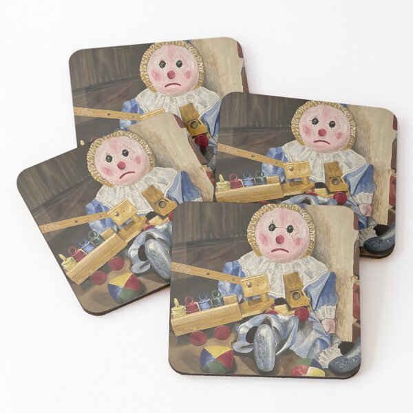 Item preview, Sad Pierrot clown doll with toys designed and sold by mazarte.