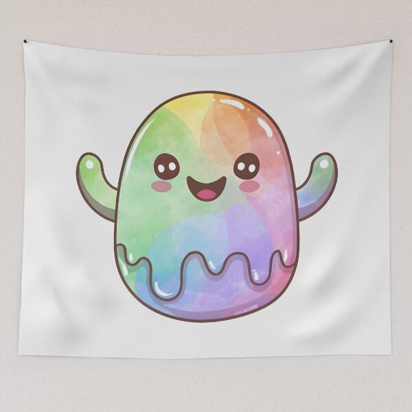 Item preview, Watercolor cute kawai colorful waving potato designed and sold by ChataMaroon.