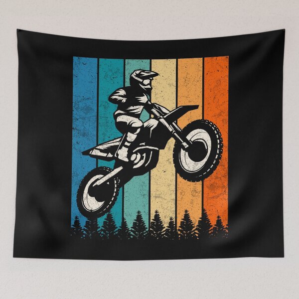 Item preview, Vintage Dirt Bike Montar MX Motocross Bike Rider Supercross designed and sold by MobyStickers.