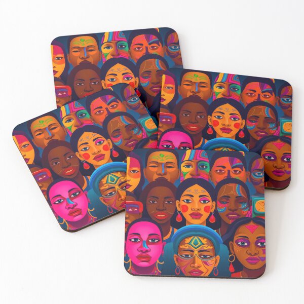 Item preview, Vibrant and colorful ethnic faces designed and sold by JuanmaLW.