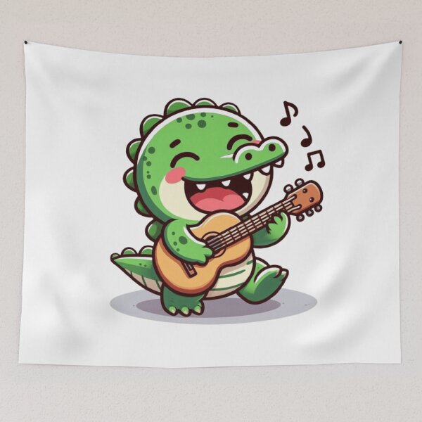 Item preview, Cute crocodile playing guitar  designed and sold by Culmika.