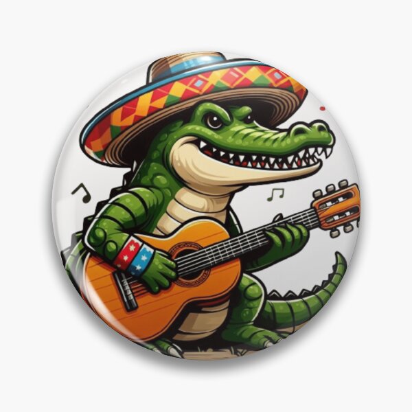 Artikelvorschau, Krokodil spielt Gitarre entworfen und verkauft von Culmika.
