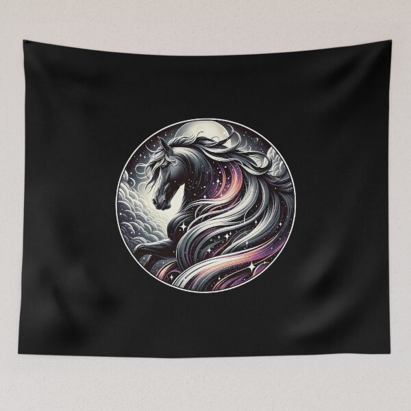 Item preview, Stellar Equine: Cosmic Mane in Swirling Nebula designed and sold by M-ormin.