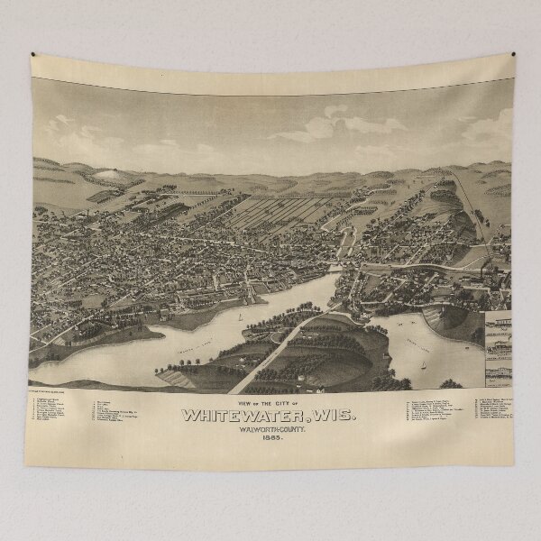 Item preview, Whitewater, Wisconsin (1885) designed and sold by allhistory.