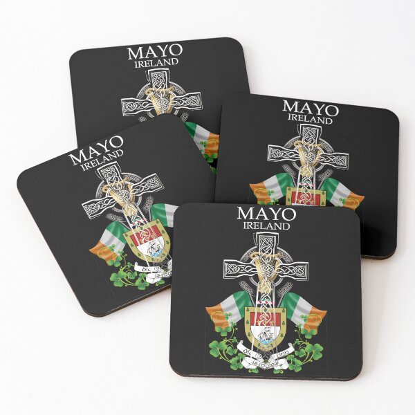 Artikelvorschau, ✅ Mayo Irland Irisch-keltisches Kreuz & Wappen entworfen und verkauft von REAL IRISH GIFTS.