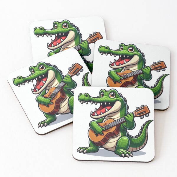 Artikelvorschau, Krokodil spielt Gitarre entworfen und verkauft von Culmika.