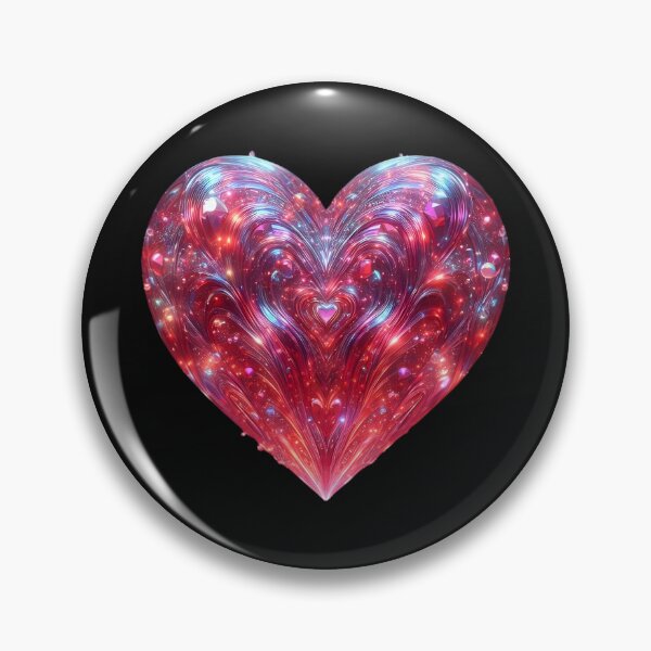 Item preview, Crimson Embrace: A Holographic Heart designed and sold by AI-Only Creations.