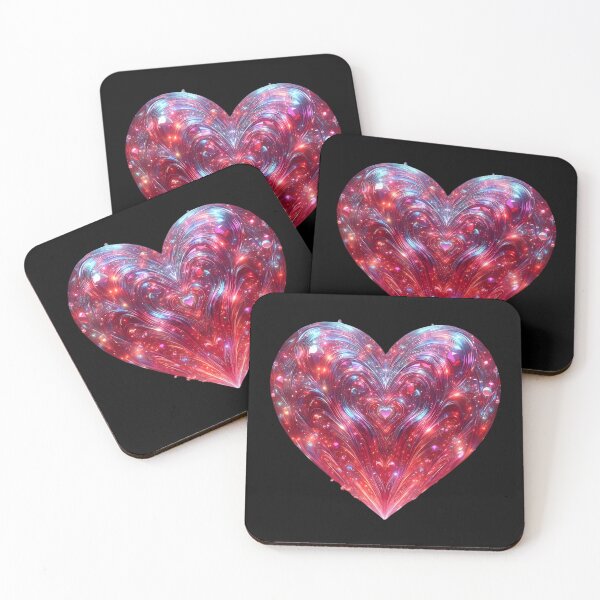 Item preview, Crimson Embrace: A Holographic Heart designed and sold by AI-Only Creations.