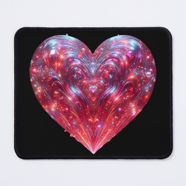 Item preview, Crimson Embrace: A Holographic Heart designed and sold by AI-Only Creations.