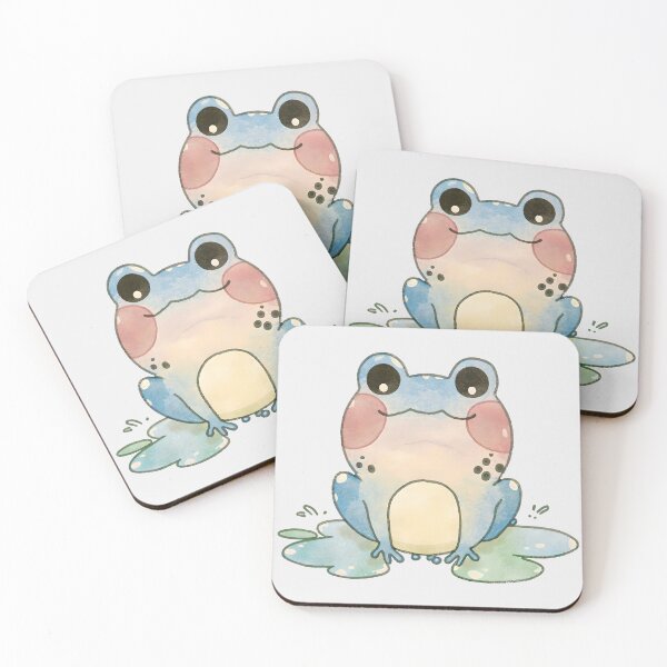 Item preview, Watercolor frog cute kawai designed and sold by ChataMaroon.