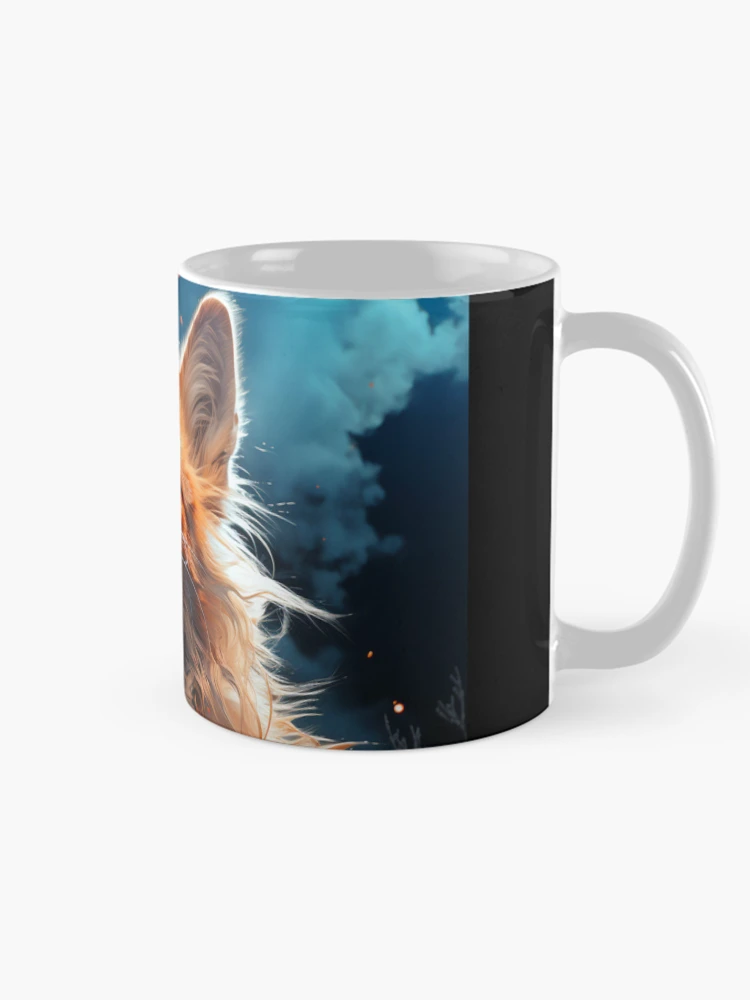 Thumbnail 3 of 6, Coffee Mug, Ethereal Fire Fox Portrait designed and sold by FoxTreeDesign.