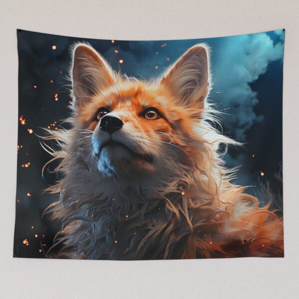 Item preview, Ethereal Fire Fox Portrait designed and sold by FoxTreeDesign.