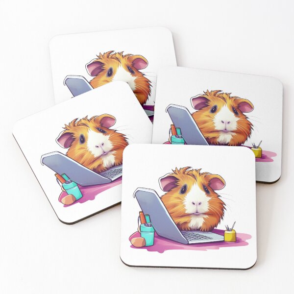 Item preview, guinea pig working hard designed and sold by Olibettyart.
