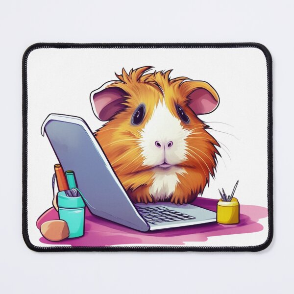 Item preview, guinea pig working hard designed and sold by Olibettyart.