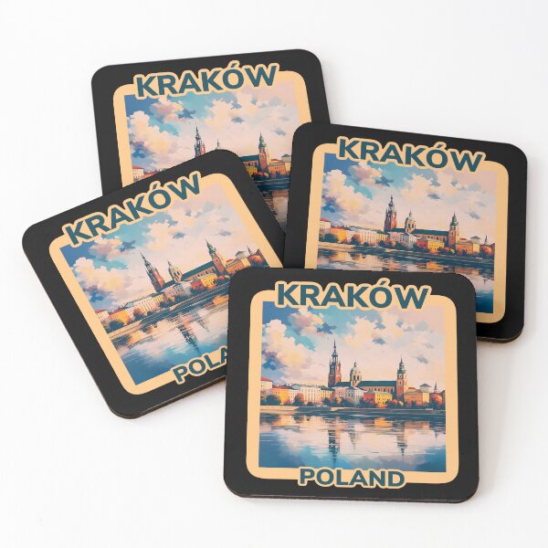 Item preview, Architectural landscape of Krakow, Poland. Retro vintage Krakow  travel design. designed and sold by Unitepeople.