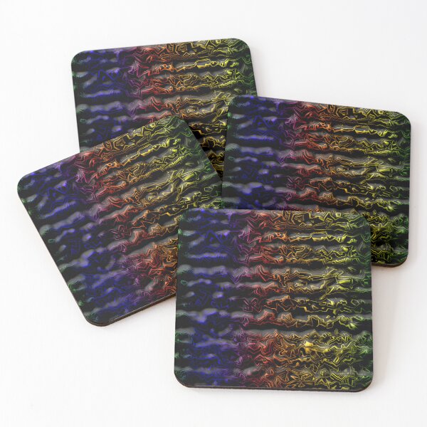 Item preview, 3D Jagged Rainbow on Black Stripes designed and sold by TheRulerofEarth.