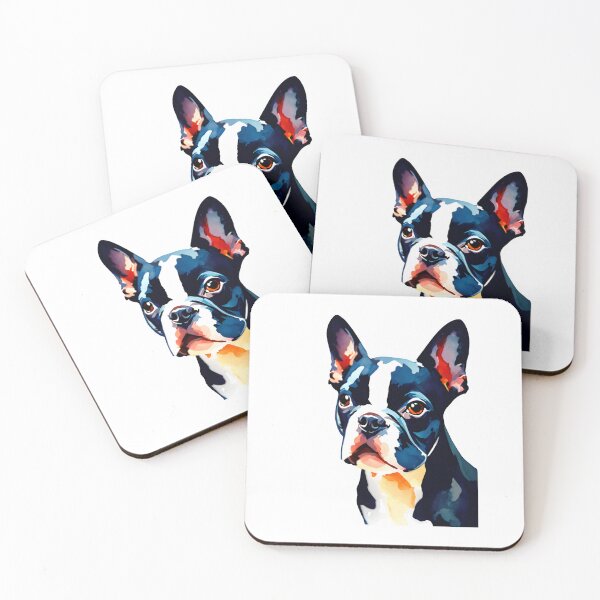 Item preview, Cute Boston terrier dog pet animal watercolor  designed and sold by Animalpetslover.