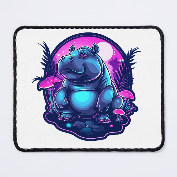 Item preview, Blue hipopotamus at the night designed and sold by TheRealmWithin.