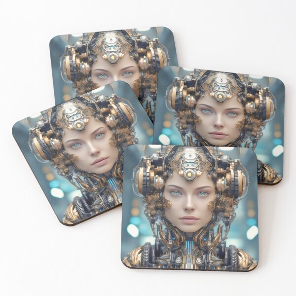 Item preview, Portrait Of A Beautiful Robotic Woman designed and sold by JoyPhotoArt.