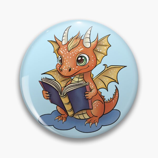 Artikelvorschau, Babydrache mit einem Buch entworfen und verkauft von AngeMNunez.