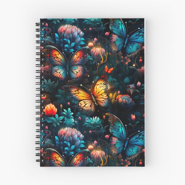 Item preview, Butterfly Night Light Garden Fantasy Floal Print designed and sold by FoxTreeDesign.