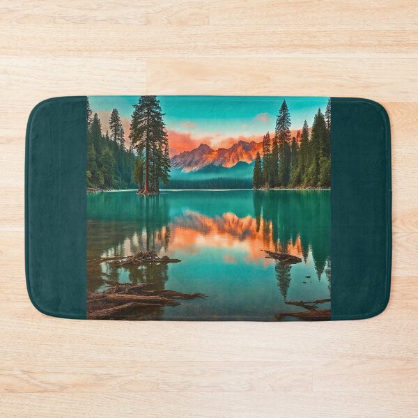Item preview, Serene Redwood Forested Lake Sunset designed and sold by Fredster1966.