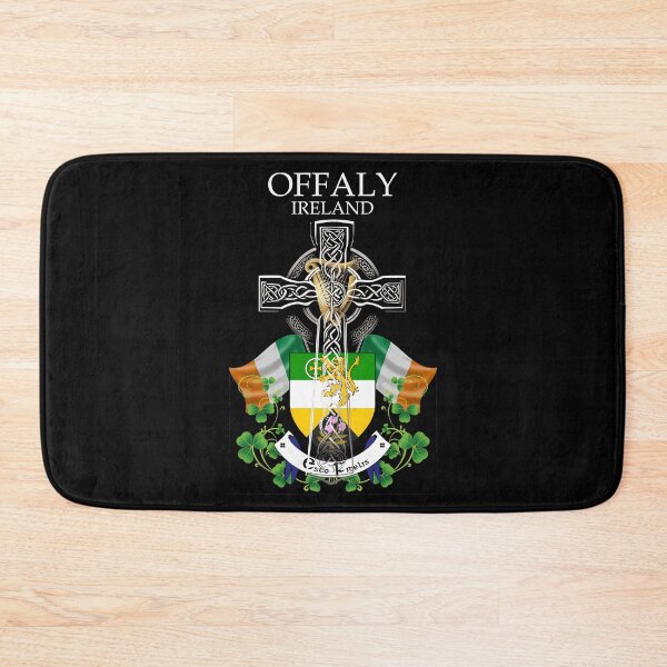 Item preview, ✅ Offaly Ireland Irish Celtic Cross & Crest designed and sold by REAL IRISH GIFTS.