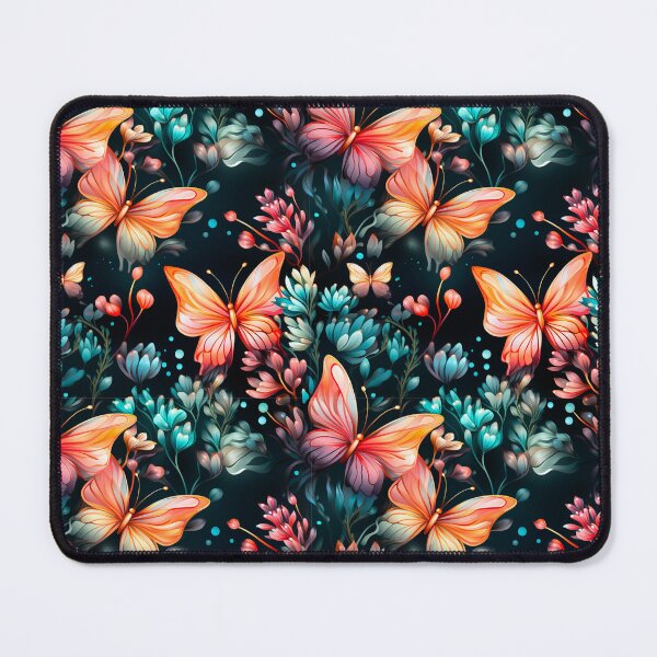 Item preview, Butterfly Peachy Pink Garden Floral Print designed and sold by FoxTreeDesign.
